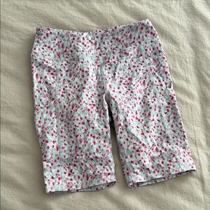 Women’s Pink Patterned Athletic Bike Shorts
